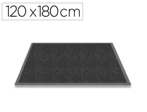 Tapis anti-salissures trafic intense fibres dures grattantes absorbantes semelle pvc 120x180cm coloris gris — Non classé