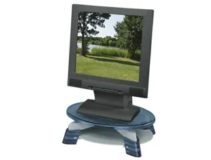 Support moniteur fellowes pivotant écran plat espace range-papiers plateforme tournante hauteur réglable maximum 14kg — Non…