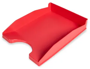 Corbeille à courrier q-connectpolypropylène documents a4+ 240x320mm empilable 350x255x65mm coloris rouge opaque — Non classé