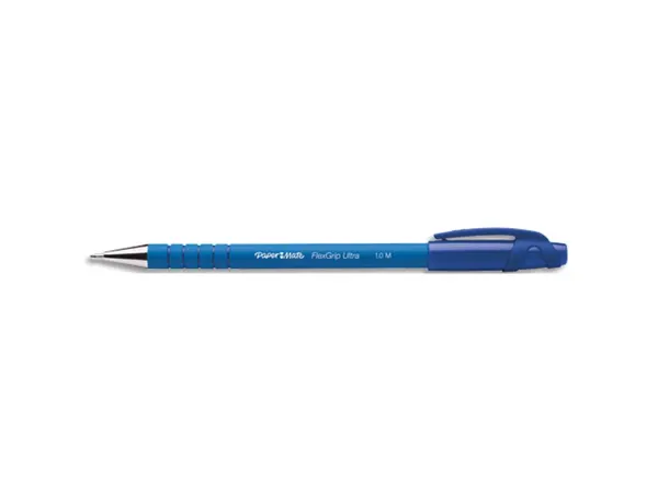 Stylo-bille paper mate flexgrip ultra cap pointe moyenne 1mm clip pratique coloris bleu — Non classé