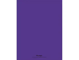 Cahier piqué conquérant classique couverture polypropylène rigide transparent a4+ 24x32cm 48 pages 90g séyès violet — Non…