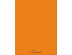 Cahier piqué conquérant classique couverture polypropylène rigide transparent a4+ 24x32cm 48 pages 90g séyès orange — Non…