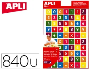 Gommette apli agipa repositionnable carrée chiffres coloris assortis pochette 12f 840 unités — Non classé