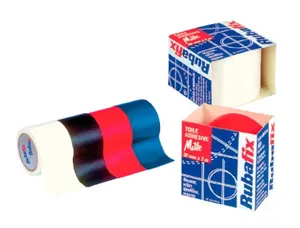 Rubafix Ruban toile, se découpe à la main, plastifié, rouge — Adhésifs & colles spéciales