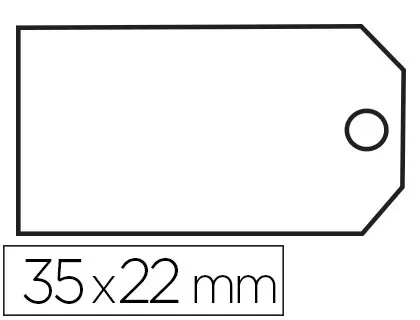 APLI Etiquette à suspendre, dimensions: 22 x 35 mm, blanc — Fournitures