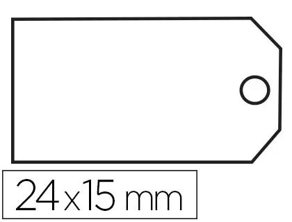 APLI Etiquette à suspendre, dimensions: 15 x 24 mm, blanc — Fournitures