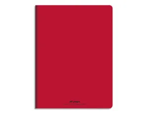 Cahier piqué conquérant classique couverture polypropylène rigide transparente a5+ 17x22cm 60 pages 90g séyès rouge — Non…