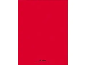 Cahier piqué conquérant classique couverture polypropylène rigide transparente a4+ 24x32cm 48 pages 90g séyès rouge — Non…