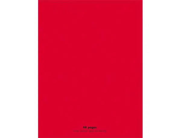 Cahier piqué conquérant classique couverture polypropylène rigide transparente a4+ 24x32cm 48 pages 90g séyès rouge — Non…