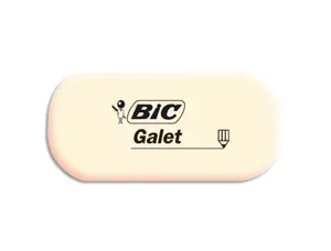 Gomme bic galet caoutchouc synthétique douce pour crayons et mines graphite forme longue — Non classé
