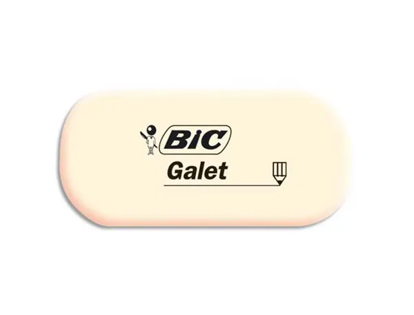 Gomme bic galet caoutchouc synthétique douce pour crayons et mines graphite forme longue — Non classé