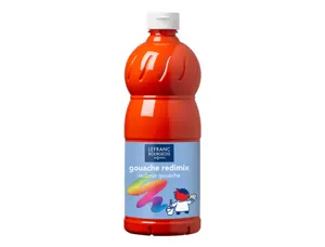 LEFRANC BOURGEOIS Gouache liquide 1.000 ml, rouge vermillon — Gouaches et peintures scolaire