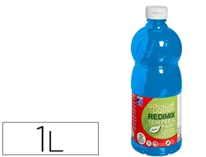 LEFRANC BOURGEOIS Gouache liquide 1.000 ml, bleu primaire — Gouaches et peintures scolaire