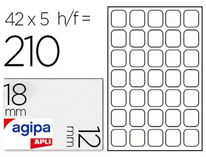 APLI Etiquette multi-usage, 12 x 18 mm, blanc — Fournitures