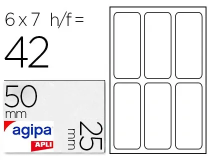 APLI Etiquette multi-usage, 25 x 50 mm, blanc — Fournitures