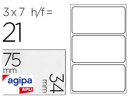 APLI Etiquette multi-usage, 34 x 75 mm, blanc — Fournitures