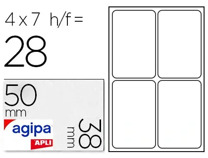 APLI Etiquette multi-usage, 38 x 50 mm, blanc — Fournitures