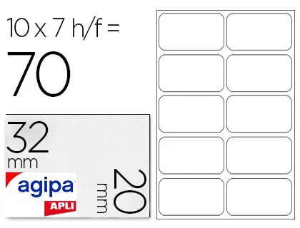 APLI Etiquette multi-usage, 20 x 32 mm, blanc — Fournitures
