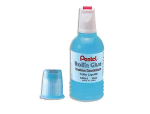Colle pentel roll'n glue roulette caoutchouc papier carton inodore lavable transparente flacon 30ml — Non classé