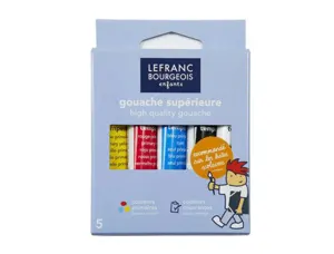 Gouache lefranc bourgeois sans composants toxiques boîte pegboardable 5 tubes 10ml — Non classé
