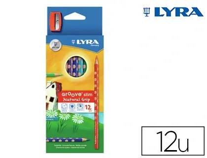 Crayon couleur lyra groove triangulaire slim mine ultra-résistante diamètre 3mm coloris assortis boîte 12 unités — Non classé