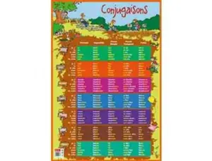 Poster bouchut grandrémy conjugaisons 52x76cm 150g pelliculé effaçable à sec — Non classé