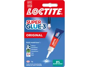 Colle rapide loctite super glue liquide résistance eau lave-vaisselle super puissante multi-matériaux tube 3g — Non classé