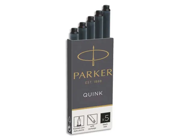 PARKER Cartouches d'encre longues QUINK, noir — Fournitures