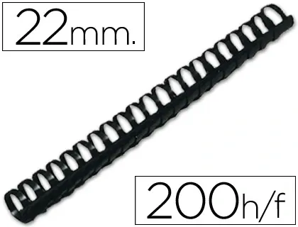 Anneau plastique à relier q-connect capacité 180f 22mm diamètre coloris noir boîte 50 unités — Non classé