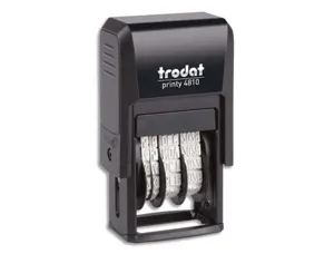 Tampon dateur trodat 4810 automatique mini-dateur 3.8mm changement date par molette usage occasionnel encre noire — Non…