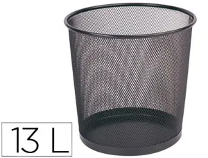 Corbeille à papier q-connect maille métallique 13l 265mm diamètre hauteur 280mm coloris noir — Non classé