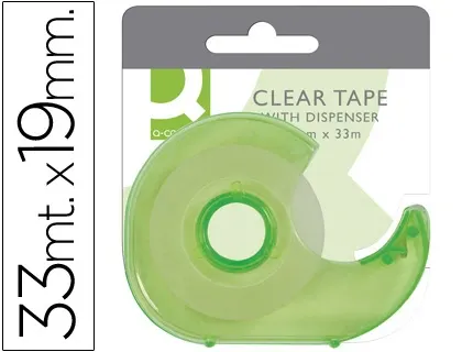 Dévidoir q-connect avec ruban adhésif invisible 33mx19mm — Non classé