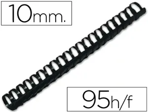 Anneau plastique à relier q-connect capacité 50f 10mm diamètre coloris noir boîte 100 unités — Non classé
