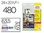 AVERY Etiquette, ultra-résistant, 63,5 x 33,9 mm, blanc — Fournitures — vue 2