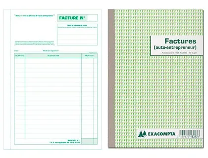 EXACOMPTA Manifold Factures micro-entrepreneur, 210 x 148 mm — Papier, cahier & courrier