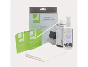 Kit nettoyage q-connect ordinateur flacon 150ml hfc airduster 10 sachets lingettes sèches/humides — Non classé