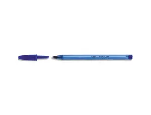 Stylo-bille bic cristal soft écriture large 0.8mm encre classique bille indéformable capuchon couleur encre bleu — Non classé