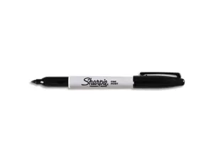 Marqueur sharpie permanent pointe ogive fine 0.9mm sèche rapidement coloris noir — Non classé