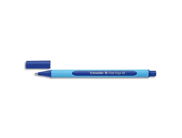 Stylo-bille schneider slider edge écriture large 1mm corps triangulaire caoutchouc viscoglide bleu — Non classé