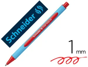 Stylo-bille schneider slider edge écriture large 1mm corps triangulaire caoutchouc viscoglide rouge — Non classé