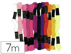 Fil coton bracelet brésilien 7m coloris assortis sachet 12 échevettes — Non classé