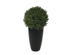 Plante buis boule maxifleur deluxe plastique qualité casi naturelle déco intérieur extérieur hauteur diamètre 50cm vert —…