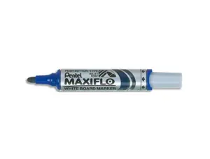Marqueur pentel maxiflo effaçable tableau blanc pointe conique tracé 2.1mm écriture 1000m corps plastique recyclé bleu —…