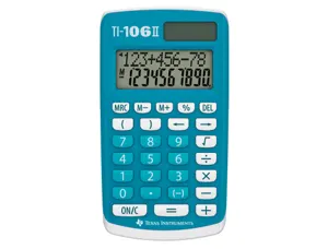 Calculatrice texas instruments primaire ti-106 ii 4 opérations séparateur milliers capot protection 125x70x15mm 66g — Non…