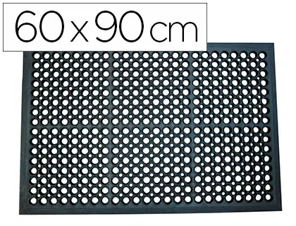 Tapis q-connect anti-fatigue pvc 60x90cm coloris noir — Non classé