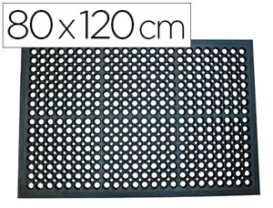 Tapis q-connect anti-fatigue pvc 80x120cm coloris noir — Non classé