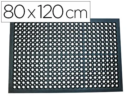Tapis q-connect anti-fatigue pvc 80x120cm coloris noir — Non classé