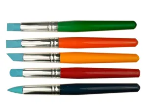 Pinceau sculpteur pinselfabrik maternelle manche couleur pointe silicone inusable formes assorties set 5 unités — Non classé