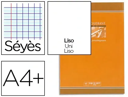 Cahier piqué conquérant sept travaux pratiques couverture offset a4+ 24x32cm 96 pages 70g 48p séyès 48p unies — Non classé