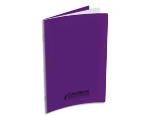 Cahier piqué conquérant classique couverture polypropylène rigide transparente a5+ 17x22cm 48 pages 90g séyès violet — Non…